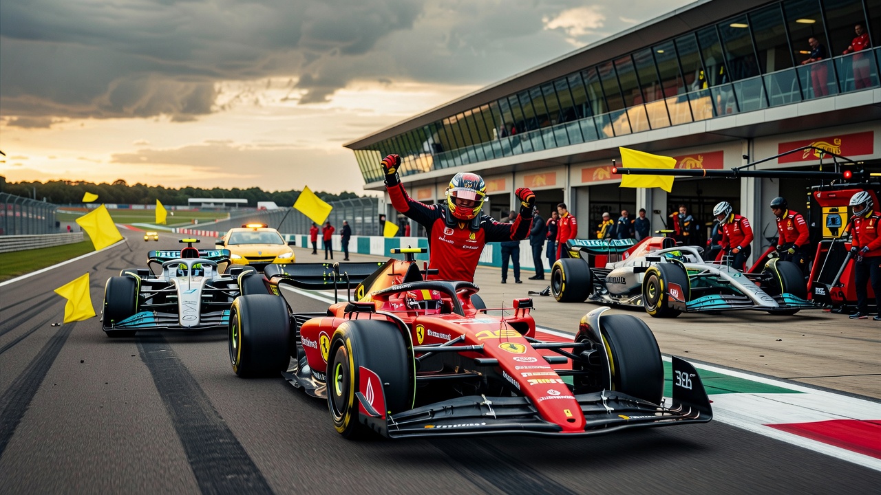 Leclerc vence GP da Grã-Bretanha caótico enquanto Antonelli sofre com problema mecânico