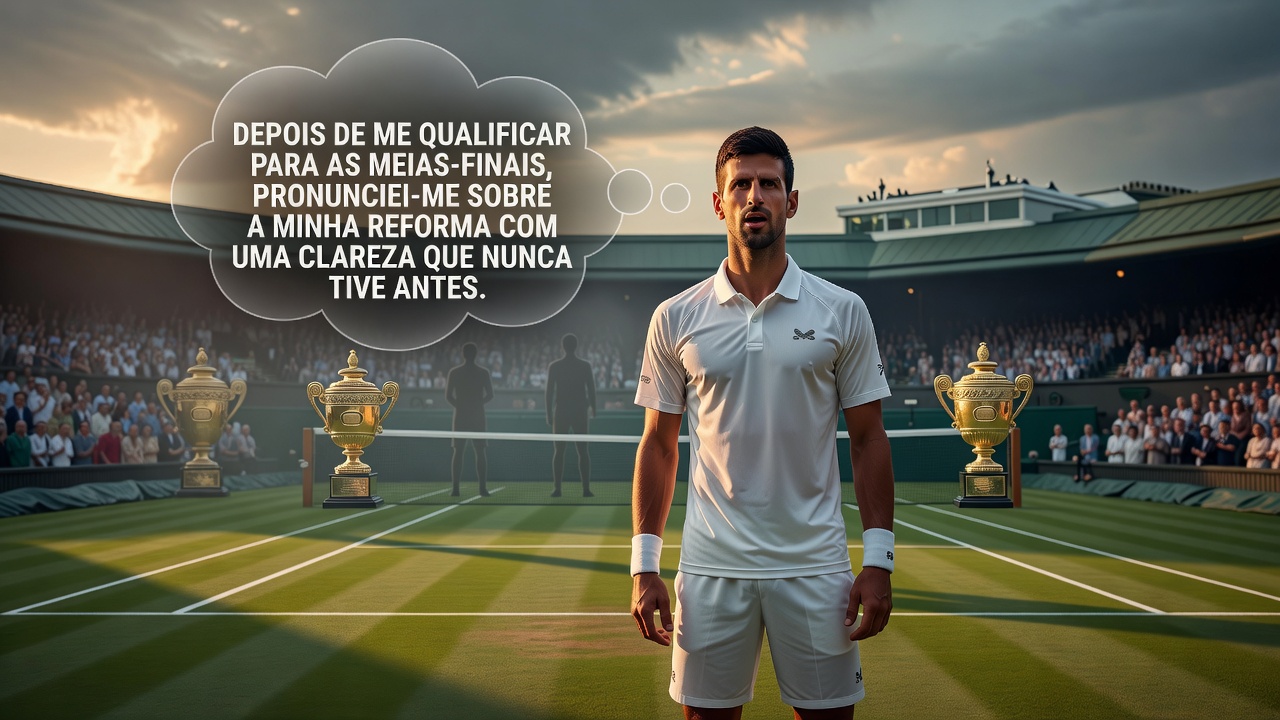 Depois de se ter qualificado para as meias-finais de Wimbledon, Djokovic pronunciou-se de forma mais clara do que nunca sobre a questão da sua reforma.